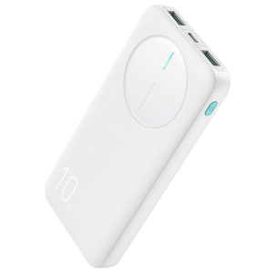 Joyroom JR-PBM01 20W Magnetic Wireless Power Bank with Built-in Cable & Kickstand 10000mAh - White